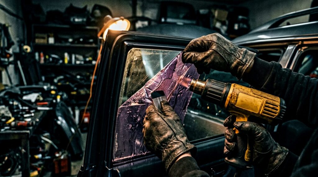 Defroster-Safe Old Tint Removal & Ceramic Retint